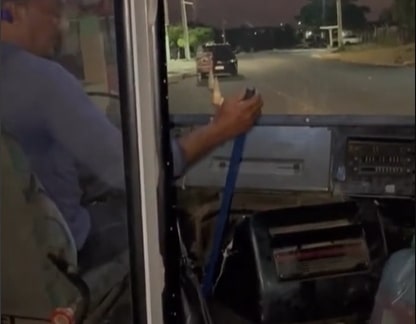 [VÍDEO] Motorista usa cabo de vassoura para acelerar ônibus com estudantes no RN